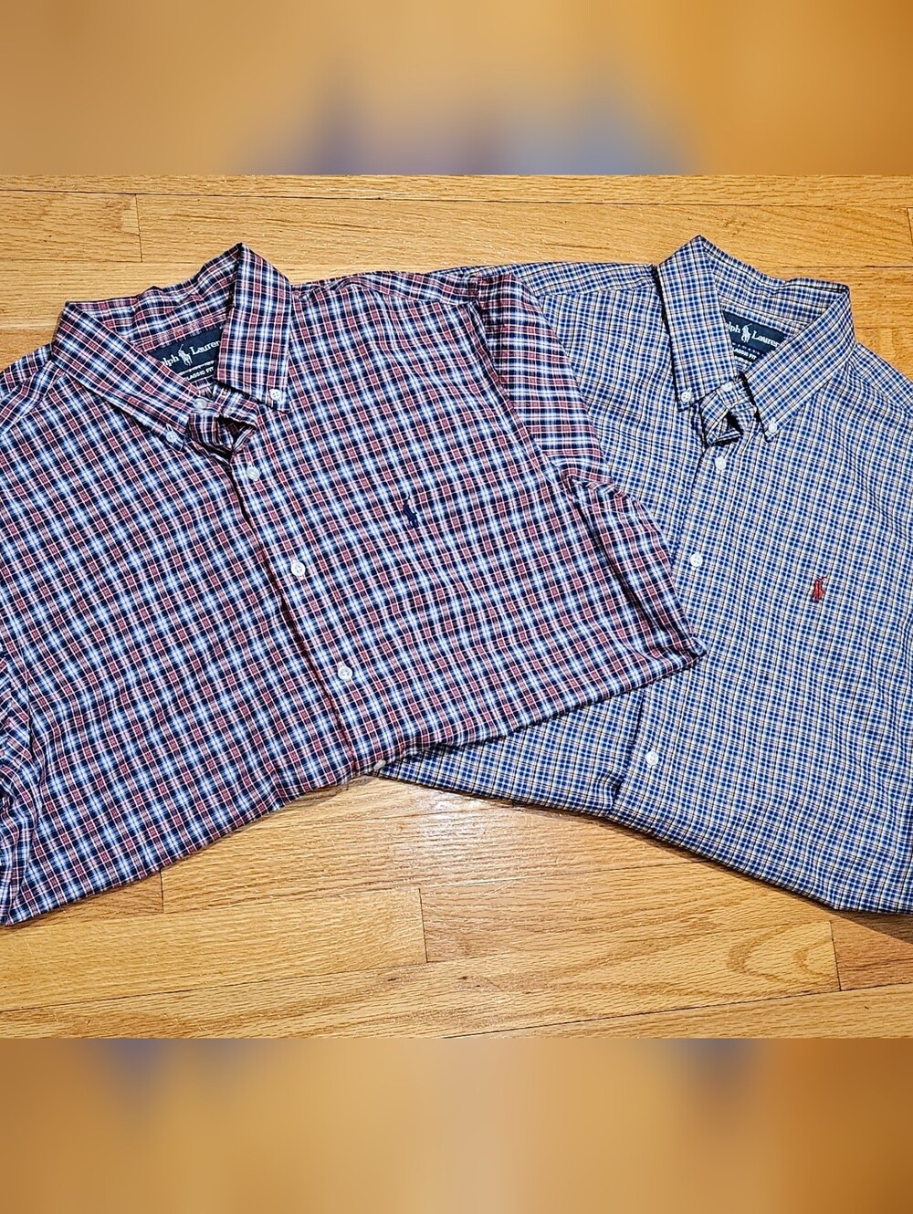 Ralph Lauren Classic Fit Short Sleeve  Button Up Shirts Mens Sz Large